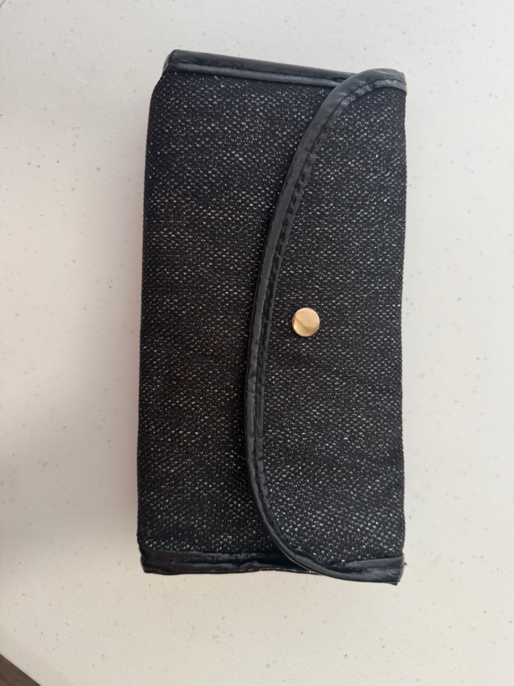 Black Sparkle Snap Wallet